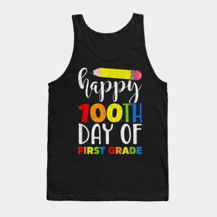 Happy th Day of First Grade for Teacher or Chid Cool Graphic  Vintage Men s Tees Tank Top